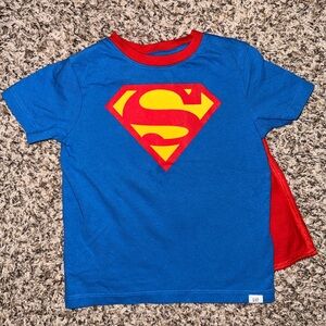 GAP Blue Short Sleeve Superman Tee with Red Cape